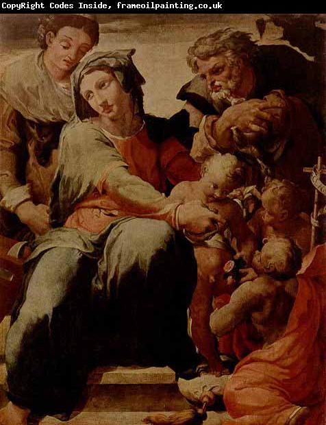 TIBALDI, Pellegrino La Sacra Famiglia con Santa Caterina d'Alessandria di Pellegrino Tibaldi e un quadro